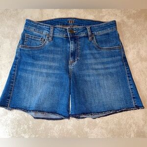 Kut from the Kloth Blue Jean Shorts with Frayed Hem